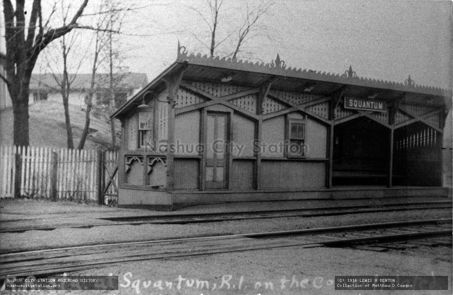 Postcard: Railroad Station at Squantum, Rhode Island on the Consolidated